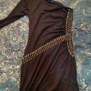 Forever 21 black dress one sleeve